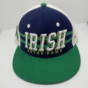 Zephyr‎ Irish Notre Dame Cap Navy Green Embroidery Adjustable Snapback Hat